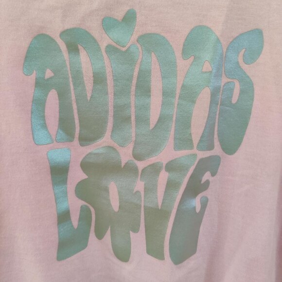 Adidas Love Girls Pink Sleeveless Tank Top Shirt Large NWT - Picture 3 of 4